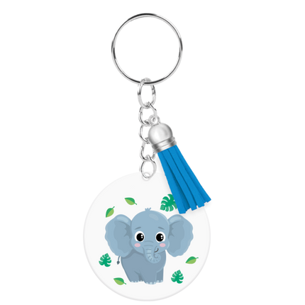 Llavero de acrílico con forma de elefante