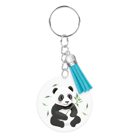 Llavero de acrílico con forma de panda