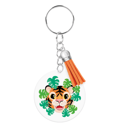 Llavero de acrílico con forma de tigre
