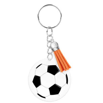 Llavero de acrílico con forma de balón de fútbol