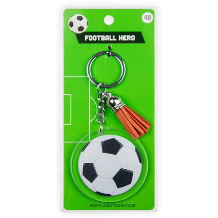 Llavero de acrílico con forma de balón de fútbol