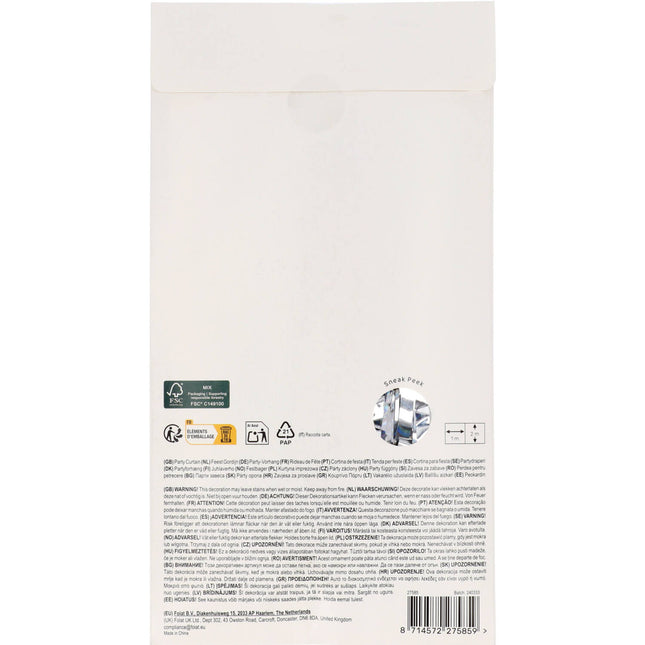 Cortina de puerta plateada 2m