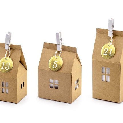Adventkalender Huisjes van Partydeco koop je bij Partywinkel