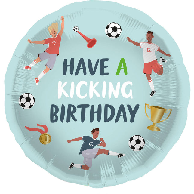Globo de Helio Fútbol Cumpleaños Pateador Vacío 45cm