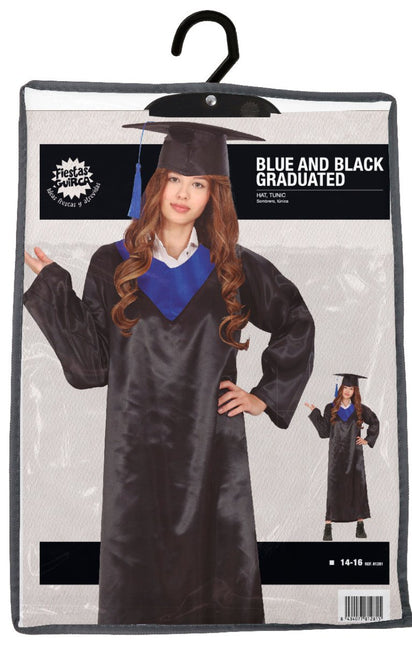 Afstudeer Toga Zwart Blauw Dames van Fiestas Guirca koop je bij Partywinkel