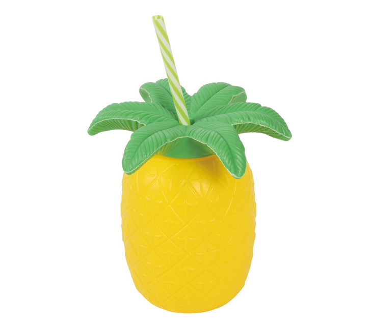 Ananasglas Rietje 20cm van Fiestas Guirca koop je bij Partywinkel