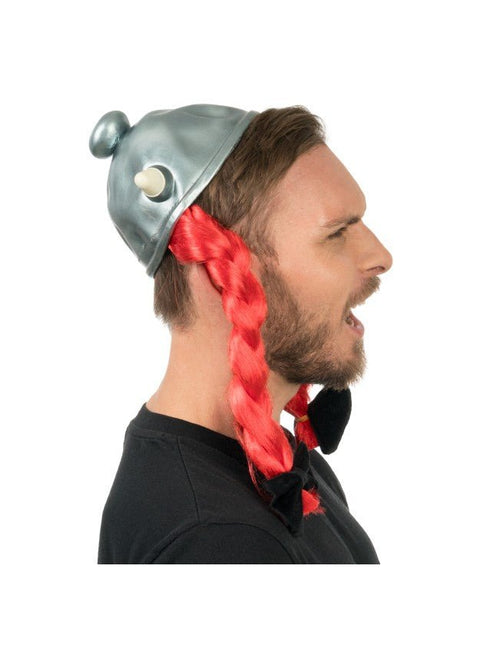 Asterix Obelix Helm met Rode Vlechten 52x40cm van CHAKS koop je bij Partywinkel