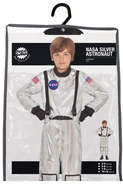 Astronauten Pak Zilver Jongen van Fiestas Guirca koop je bij Partywinkel