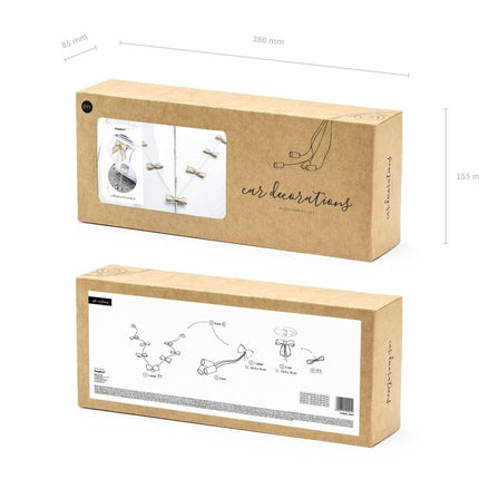 Auto Decoratie Set Bruiloft Strikjes van Partydeco koop je bij Partywinkel