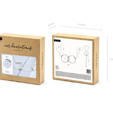 Autodecoratie Bruiloft Wit van Partydeco koop je bij Partywinkel