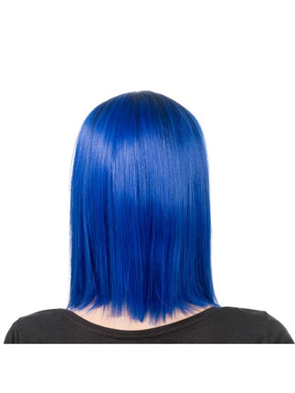 Peluca Aya azul y negro, 40 cm