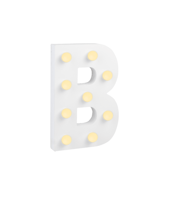 B Licht Letter 16,5cm van Paper Dreams koop je bij Partywinkel