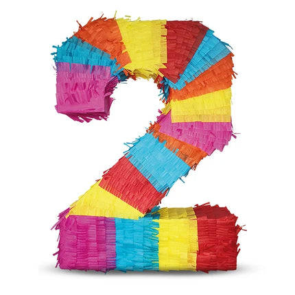 Piñata con el número 2, 45 cm