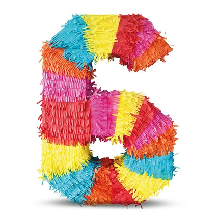 Piñata con el número 6, 50 cm