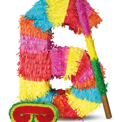 Set de piñata con el número 6, 3 piezas, 45 cm