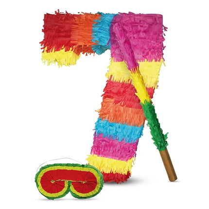 Set de piñata con el número 7, 3 piezas, 45 cm