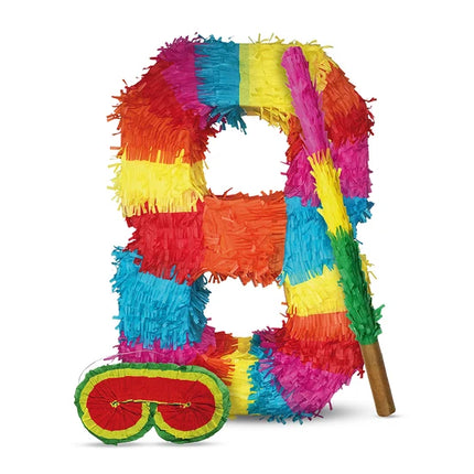 Set de piñata con el número 8, 3 piezas, 45 cm