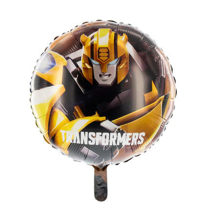Globo de helio de Transformers, negro y amarillo, sin gas, 45 cm