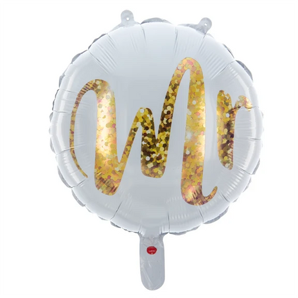 Globo blanco de helio «Mr Leeg», 45 cm