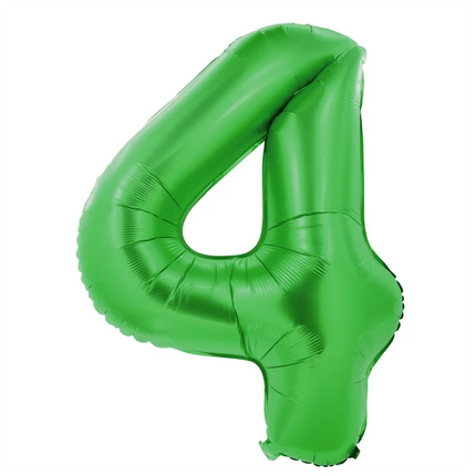 Globo con el número 4, verde, 1 m