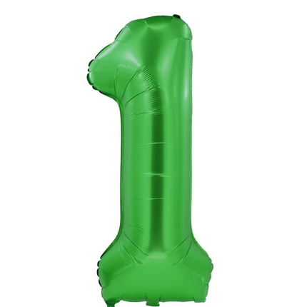 Globo con el número 1, verde, 1 m