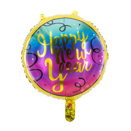 Globo de helio de Año Nuevo, de colores, vacío, 45 cm