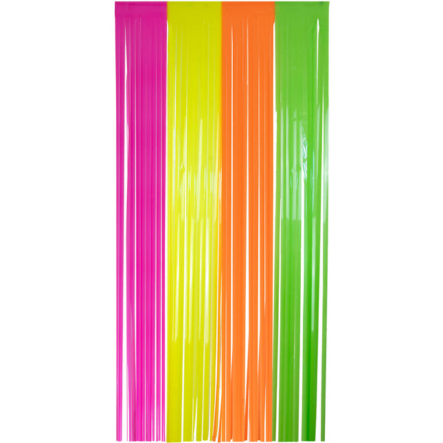 Cortina de puerta arco iris neón 2m