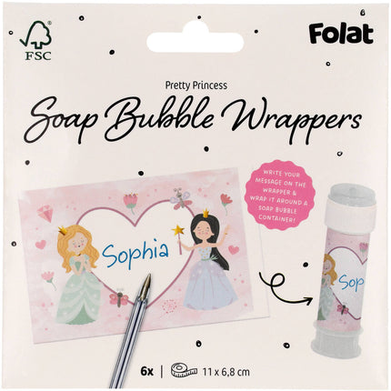 Pegatinas Princesas Burbuja Soplador 6pcs