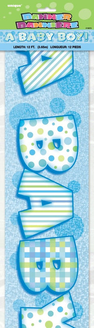 Baby Banner Blauw 3,65m van Unique koop je bij Partywinkel