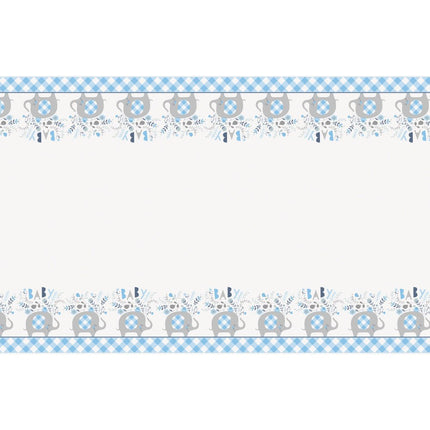 Baby Olifant Tafelkleed Lichtblauw 2,13m van Unique koop je bij Partywinkel