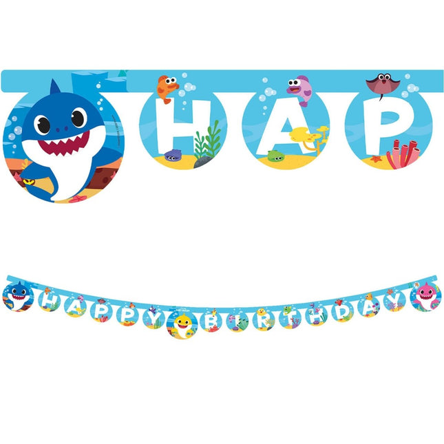 Baby Shark Letterslinger Happy Birthday van Procos koop je bij Partywinkel
