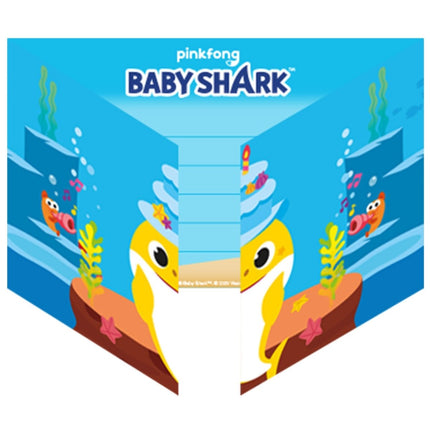 Baby Shark Uitnodigingen 8st van Riethmueller koop je bij Partywinkel