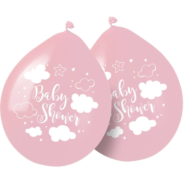 Babyshower Meisje Ballonnen 30cm 8st van Folat koop je bij Partywinkel