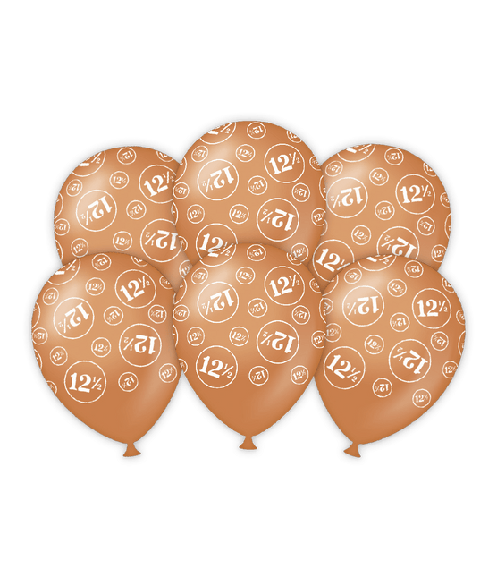 Ballonnen 12,5 Jaar 30cm 6st van Paper Dreams koop je bij Partywinkel