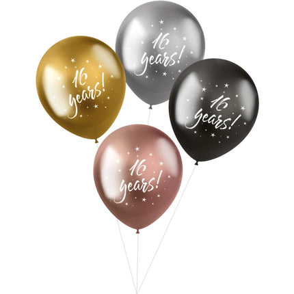 Ballonnen 16 Years 33cm 4st van Folat koop je bij Partywinkel