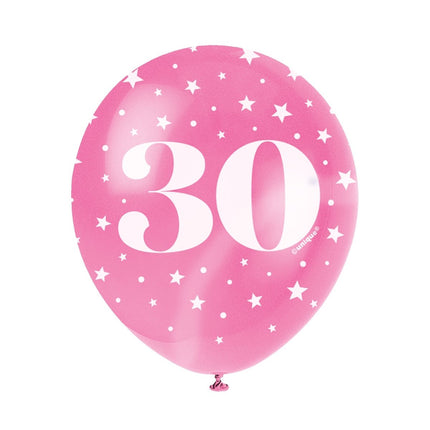 Ballonnen 30 Jaar Confetti 30cm 5st van Unique koop je bij Partywinkel
