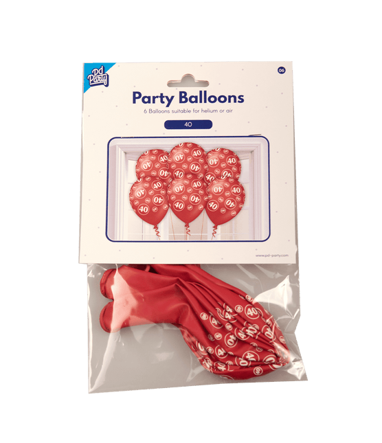 Ballonnen 40 Jaar 30cm 6st van Paper Dreams koop je bij Partywinkel
