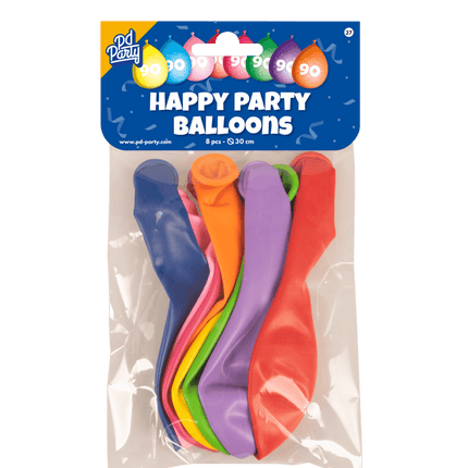 Ballonnen 90 Jaar Hoera 30cm 8st van Paper Dreams koop je bij Partywinkel