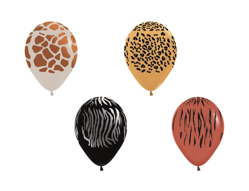 Ballonnen Animal Print Metallic Ink 12cm 50st van Sempertex koop je bij Partywinkel