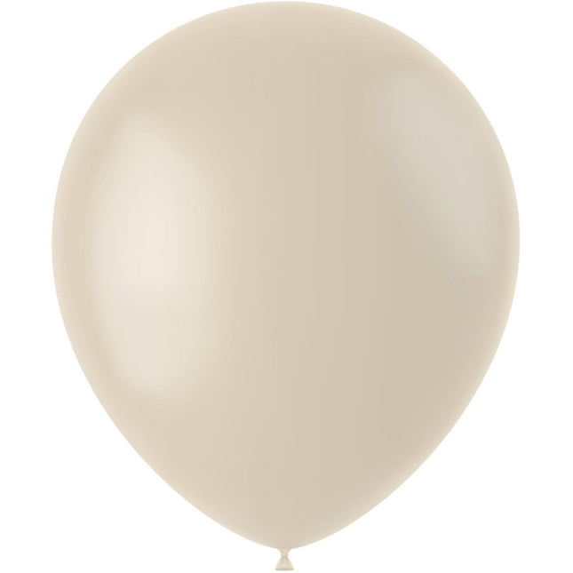 Ballonnen Creamy Latte 33cm - 50 stuks van Folat koop je bij Partywinkel