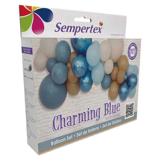 Ballonnen DIY Balloon Kit Charming Blue van Sempertex koop je bij Partywinkel