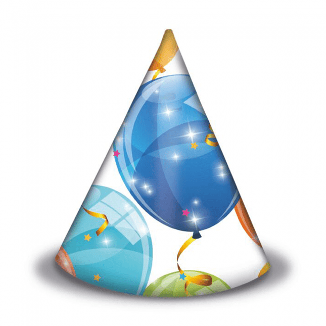 Ballonnen Feesthoedjes Party 6st van Procos koop je bij Partywinkel