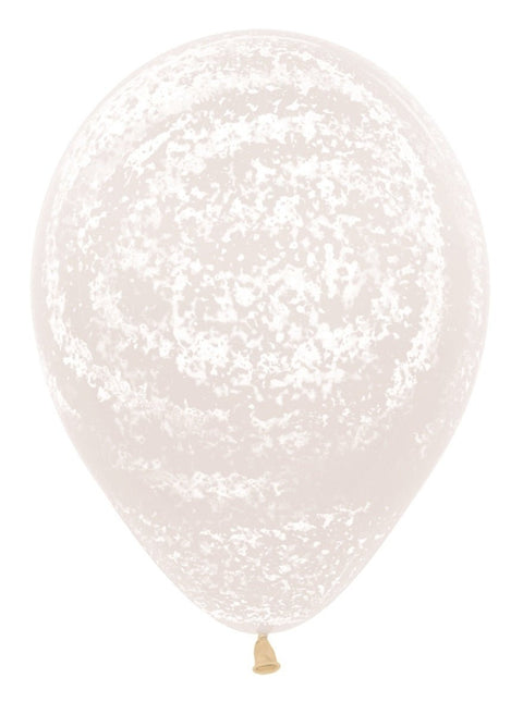 Ballonnen Graffiti White Crystal Clear 30cm 25st van Sempertex koop je bij Partywinkel