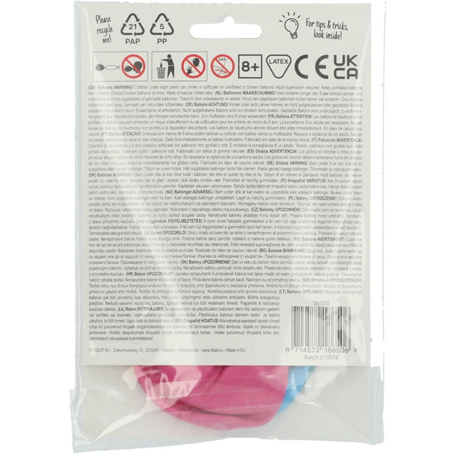 Ballonnen Hip Hip Hooray 33cm 6st van Folat koop je bij Partywinkel