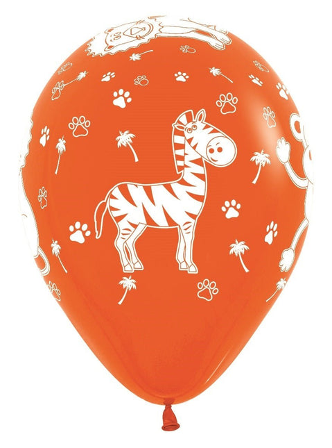 Ballonnen Jungle Animals Fashion Mix 30cm 25st van Sempertex koop je bij Partywinkel