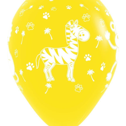 Ballonnen Jungle Animals Fashion Mix 30cm 25st van Sempertex koop je bij Partywinkel