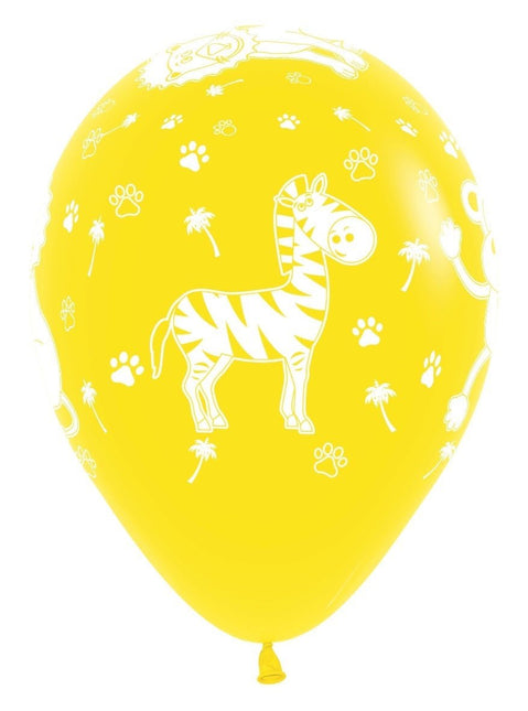 Ballonnen Jungle Animals Fashion Mix 30cm 25st van Sempertex koop je bij Partywinkel