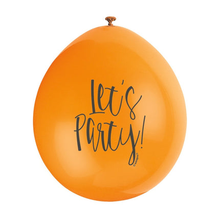 Ballonnen Lets Party 28cm 10st van Unique koop je bij Partywinkel