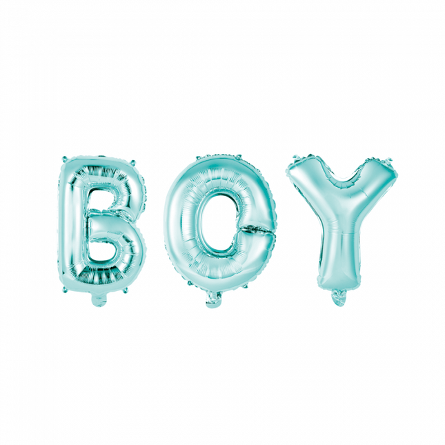 Ballonnen Letter Set Boy Blauw 41cm van WeFiesta koop je bij Partywinkel