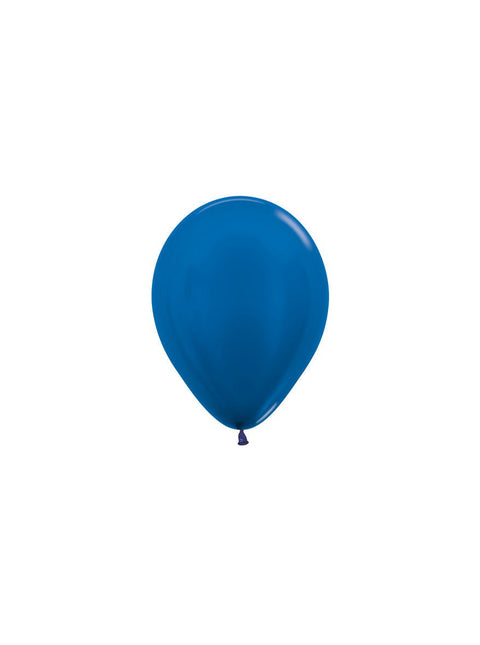 Ballonnen Metallic Blue 12cm 50st van Sempertex koop je bij Partywinkel